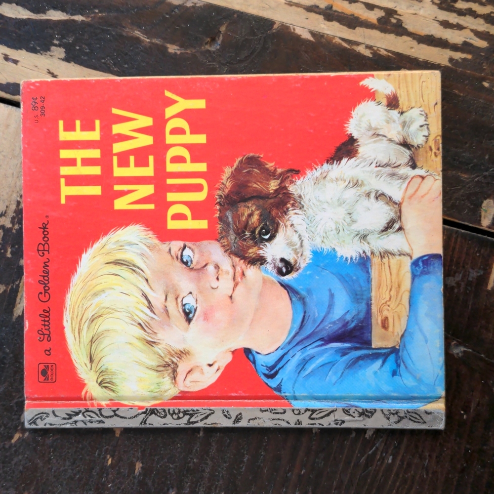VINTAGE A Little Golden Book - The New Puppy 1969